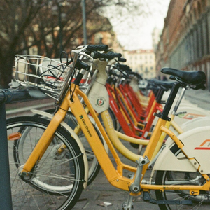 Bycycle photo with color film